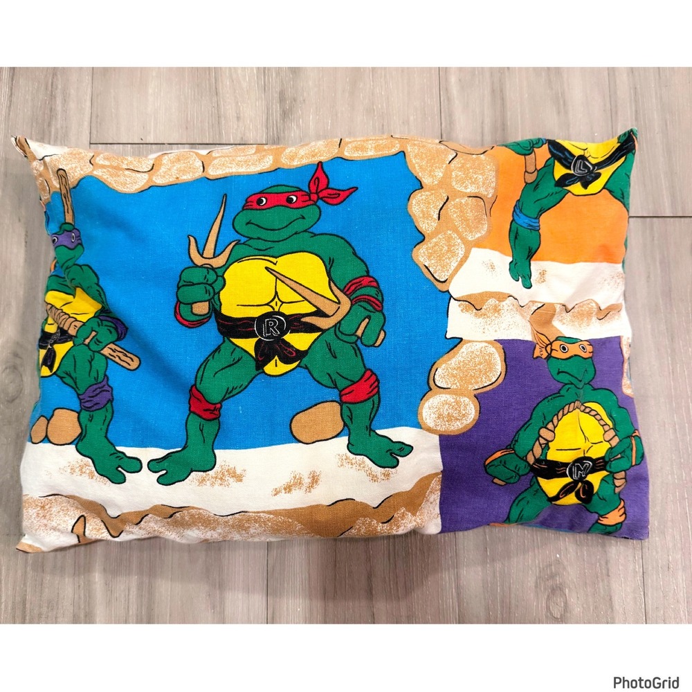 Vintage Teenage Mutant Ninja Turtle Pillow 1988 Mirage Studios